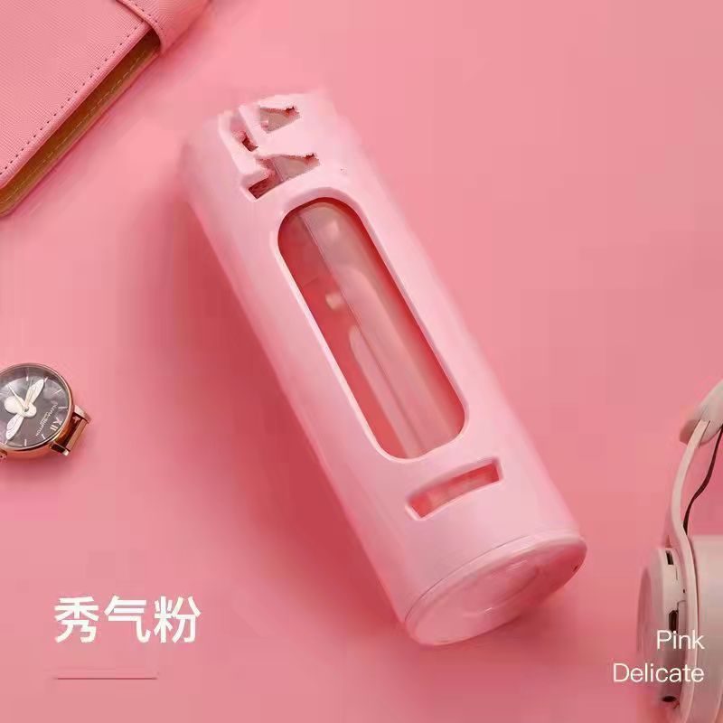 摔不烂钢化玻璃杯耐摔高温硼硅双层玻璃杯保护套男士茶杯|undefined