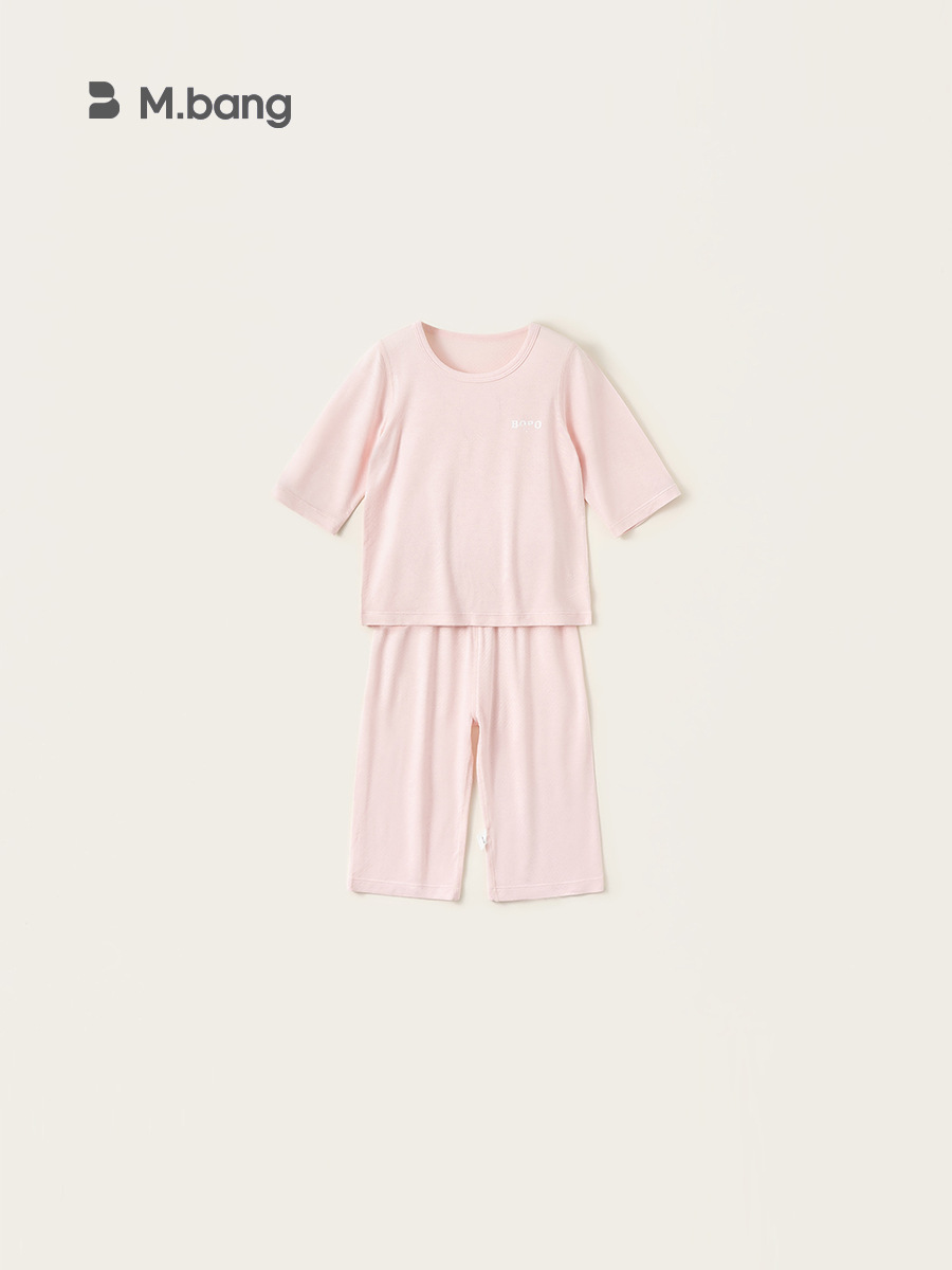 Youbao ropa para niños traje para niños verano nuevo estilo niña ropa de hogar impresa en color sólido pantalones de hogar para niños de dos piezas