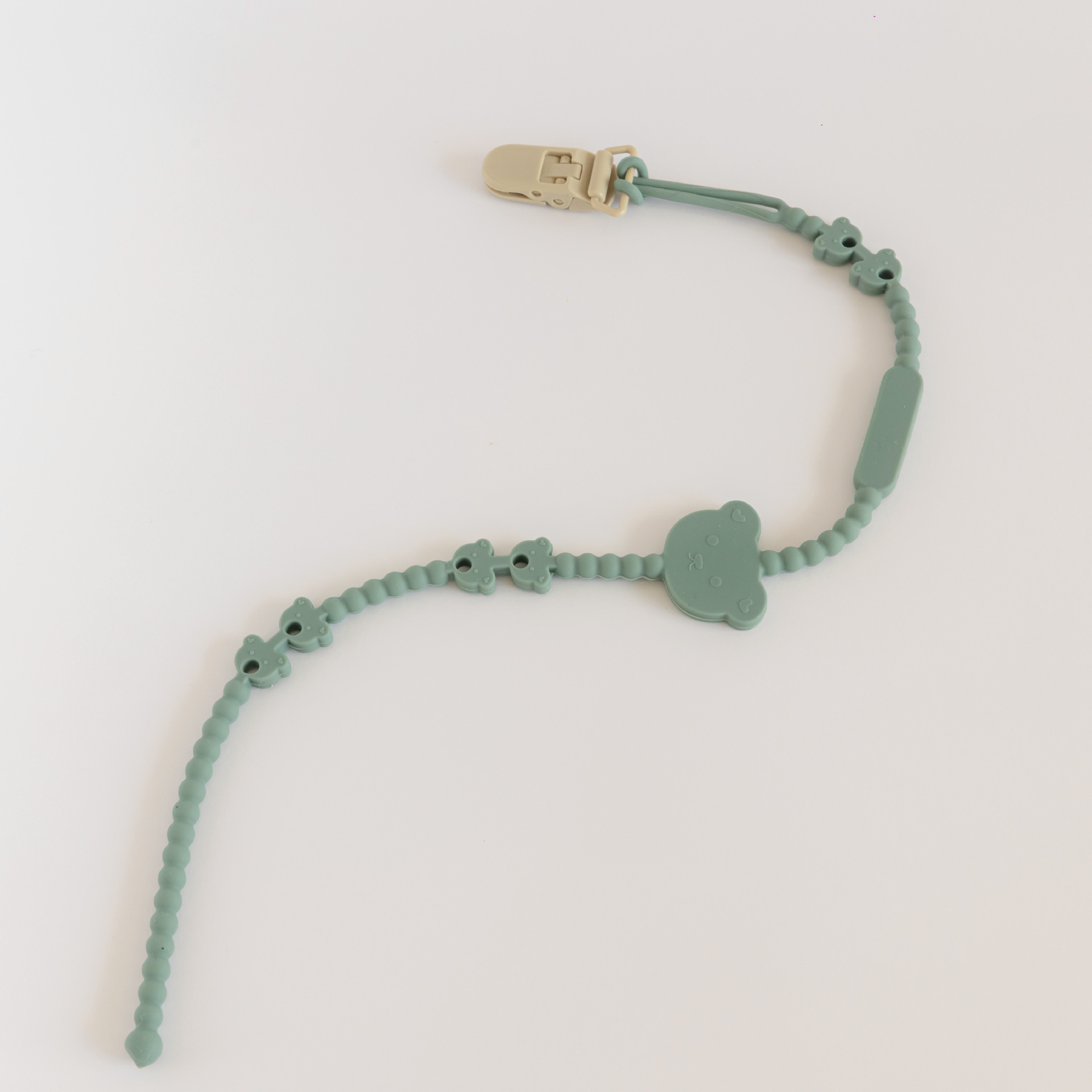 밀리터리 그린 안티 체인 플라스틱 클립