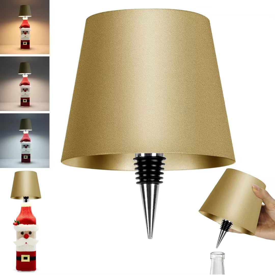 Lámpara de botella de vino enchufable transfronteriza Lámpara de vino RGB Restaurante Bar Atmósfera de carga táctil incorporada Lámpara de mesa de pie alto