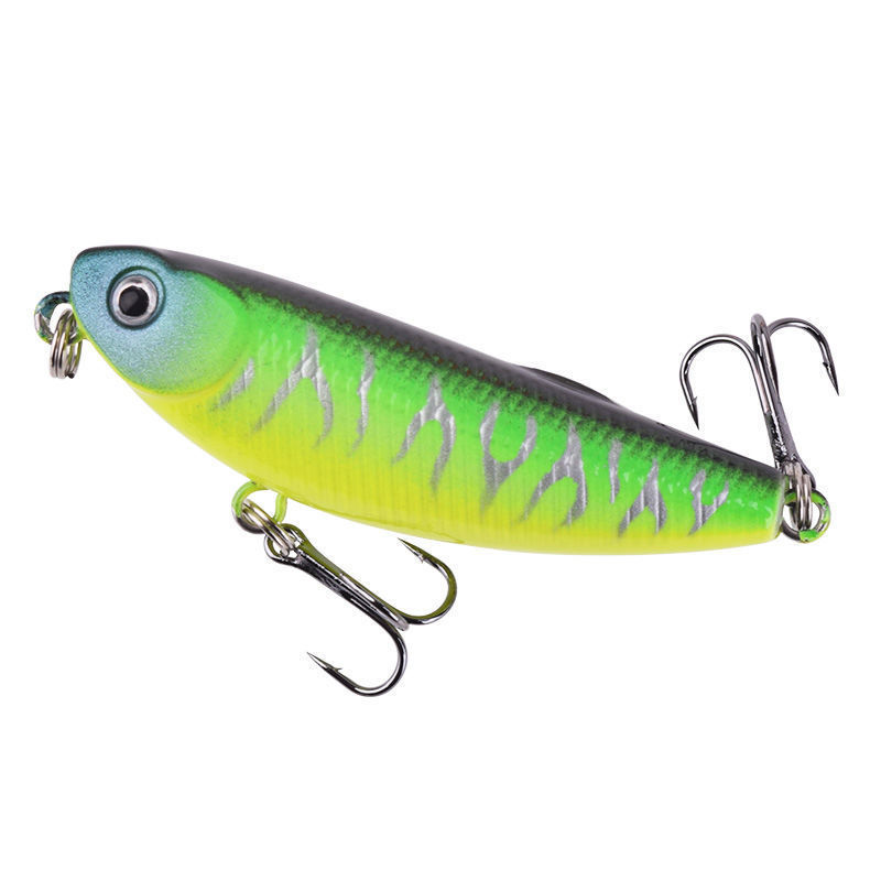 Loya cebo micro-lápice flotante caracteres de agua perro falso cebo de agua dulce pesca de rayas blancas pequeñas boca de caballo pescado pescado