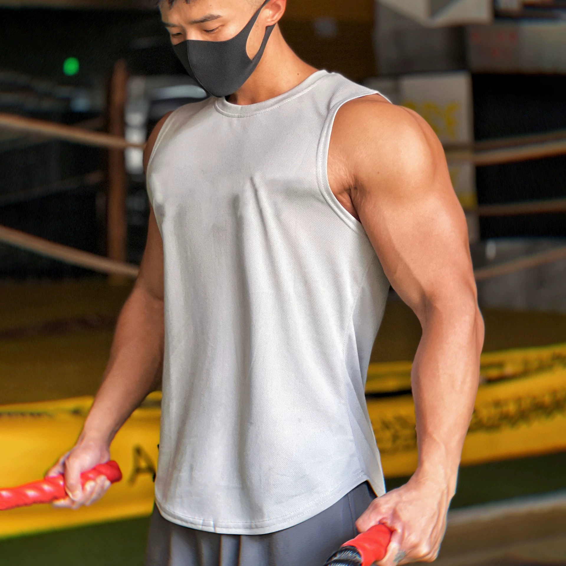 Tide, quick dry basketball vest for gym for training, breathable sports T-shirt sleevless