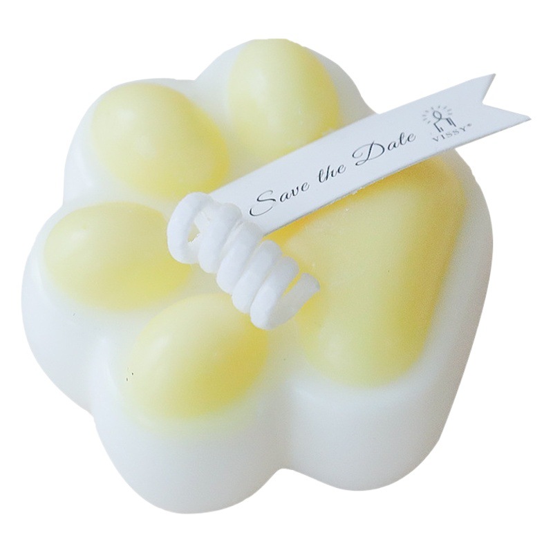 Venta al por mayor aromaterapia vela ins estilo gato forma regalo creativo DIY decoración del hogar fragancia pequeña garra de gato vela