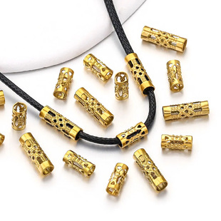 Stainless steel long tube hollow beads hole 3mm beaded spacer beads loose beads DIY jewelry necklace bracelet jewelry