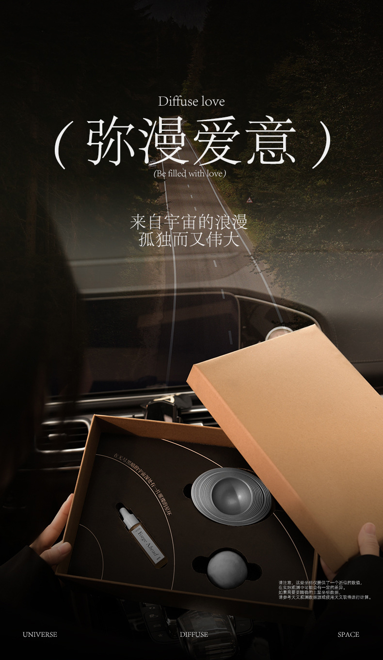 Emma Molly Brilliant Star Ring Car Fragrance Ornament Exquisite Car Fragrance Gift Box Long-Lasting Scent Diffuser Dropshipping