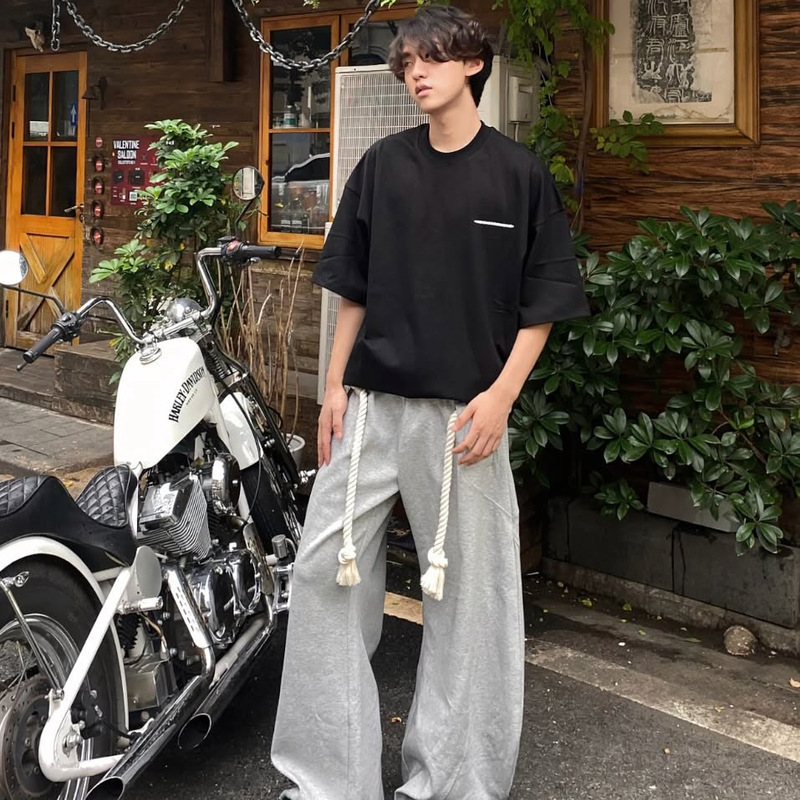 Cross-border 2026 Summer Men's American-style Sports Pants, Simple Jogging Versatile Commuting Drawstring Quick-dry Casual Pants Cross-border 2026 Summer Men's American-style Sports Pants, Simple Jogging Versatile Commuting Drawstring Quick-dry Casual Pants