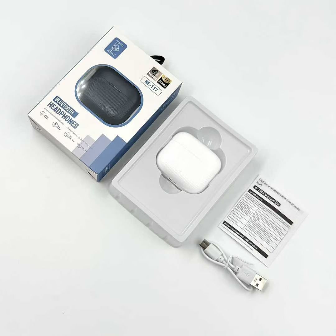Transfronterizo NE - 116 cuero auriculares Bluetooth inalámbricos de alta calidad de sonido de doble oído inalámbrico tipo TWS estéreo