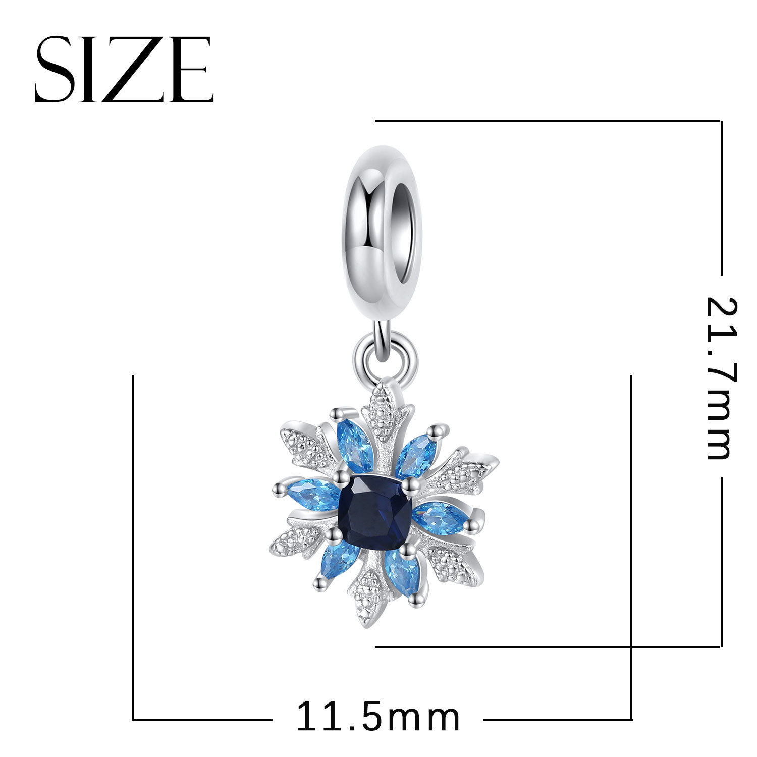 Creazione di gioielli natalizi originali con ciondolo fai da te con fiocco di neve invernale, accessori di alta qualità in argento sterling S925 perline di nicchia europei e americani._voghion.com