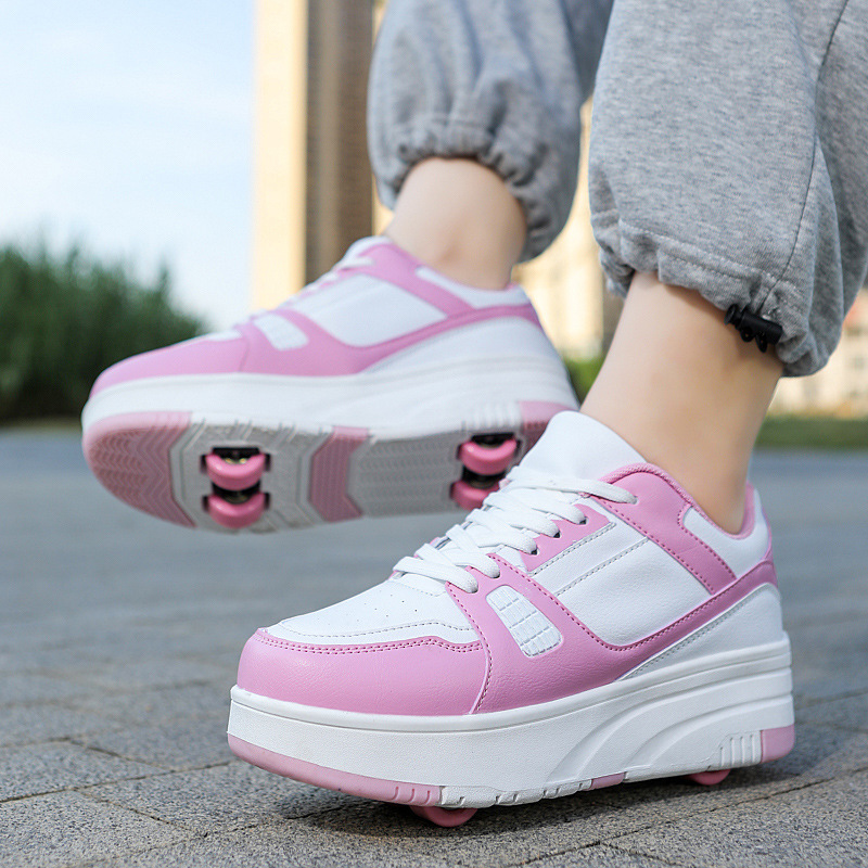 Cross-border distribution manufacturers direct supply heloo shoes four-wheeled adult female student roller shoes detachable children's shoes with wheels