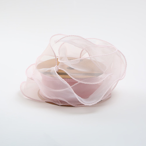 New Fish Tail Sheer Flower Cake Art Ribbon Hair Clip Headband Wave Curl Packaging Silk Ribbon