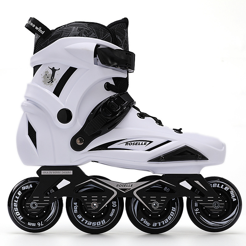 Roller Skates College Students Straight Wheel Flat Flower Beginners Professional Roller Skate Skates Adult Adult Men and Women