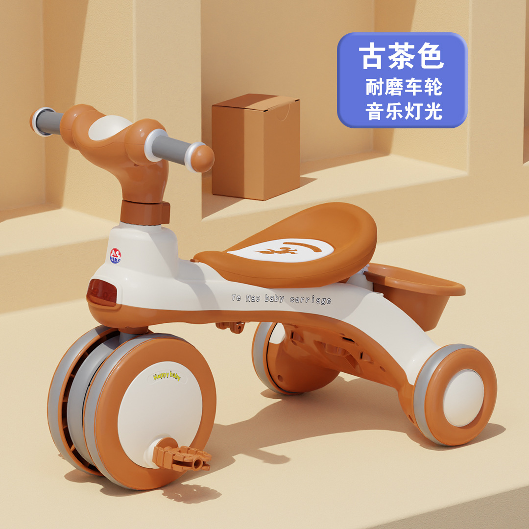 Triciclo para niños bicicleta multifuncional tres en uno 2 cochecito para bebés 1-3-6 años bicicleta de pedaleo para niños