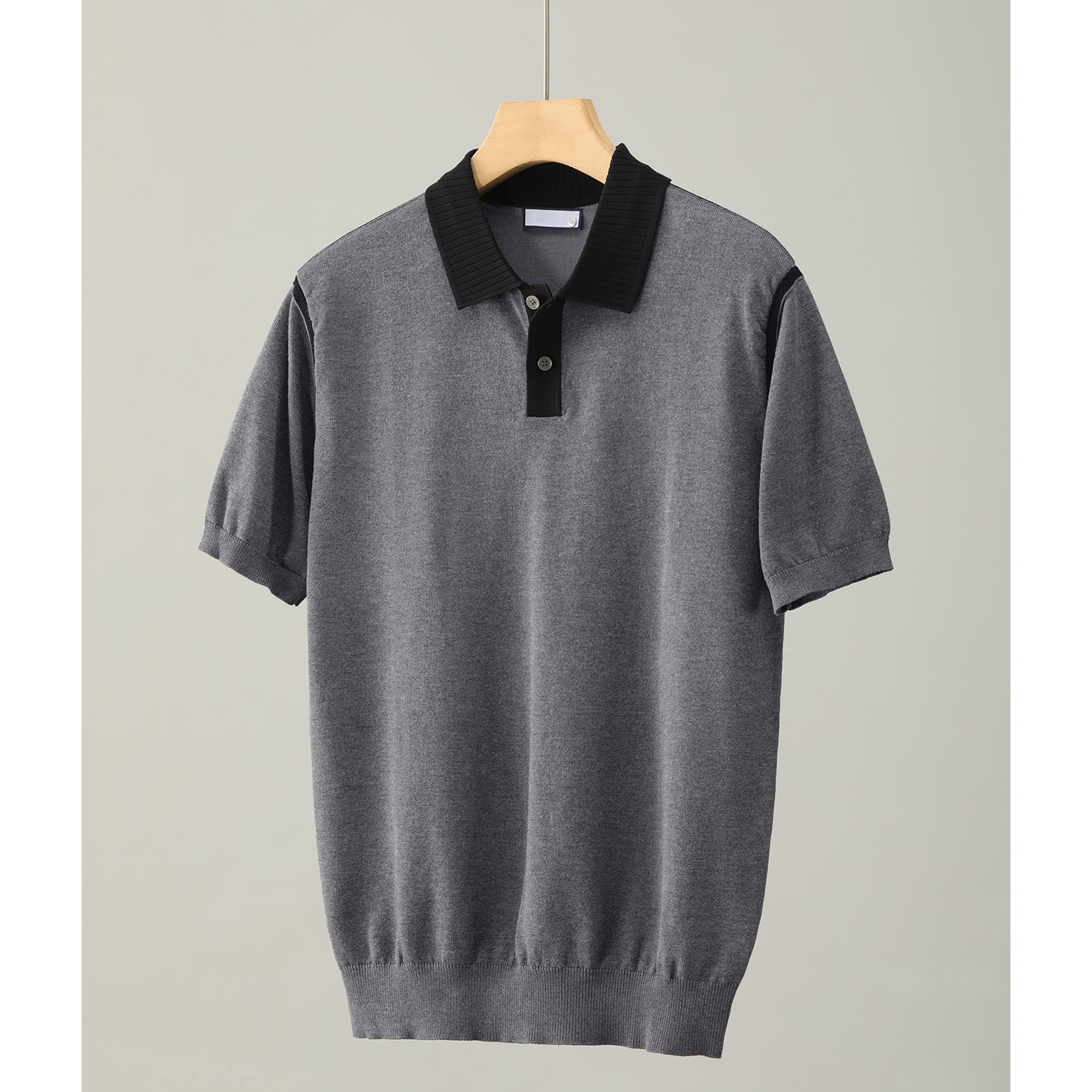 Polo camiseta de punto camiseta de manga corta camiseta de hombre paul línea tridimensional viejo qianfeng verano fábrica transfronteriza al por mayor