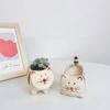 Cartoon flowerpot, ceramics, creative plant lamp, kitten, cat