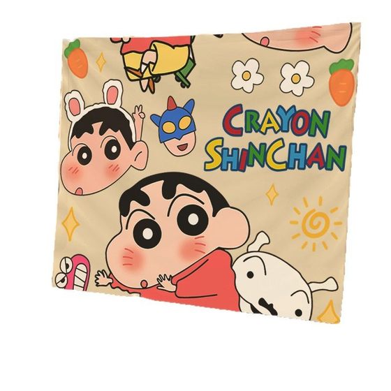 Crayon Shin-Chan Background Cloth Hanging Cloth Wall Cloth Bedroom Bedside Dormitory Decoration Ins Renovation Tapestry B&B Healing System