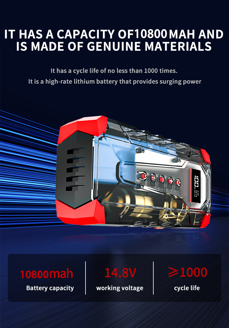 Foreign trade car air pump all-in-one machine emergency start power supply 12 portable car electric car jump starter
