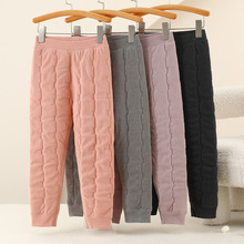 三层儿童保暖裤加厚中大童羊毛加绒棉裤男童内穿夹棉女童打底裤