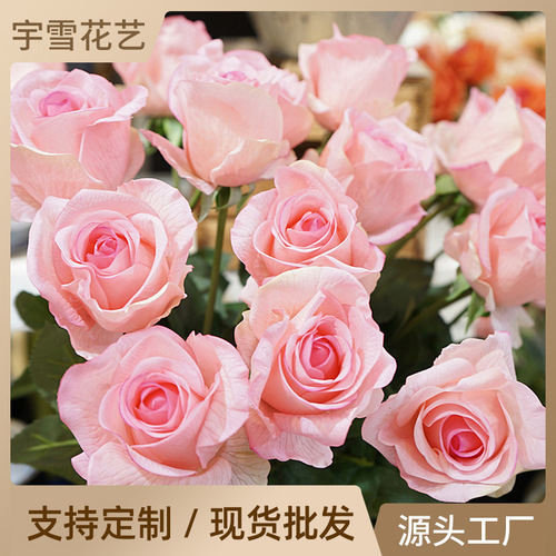 High-quality moisturizing rose single branch Diana home table decoration floral wedding fake flower photography props