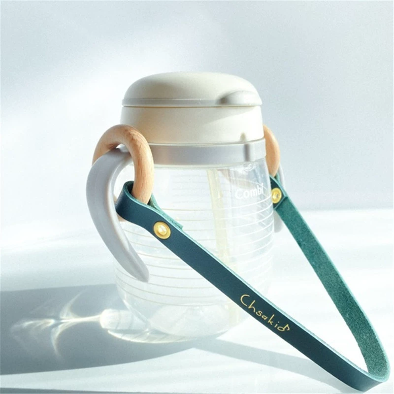 Ремешок для детской бутылочки Портативный Анти-ожогов стеллаж для хранения бутылочек из искусственной кожи открытый бутылка портативный прицеп веревка