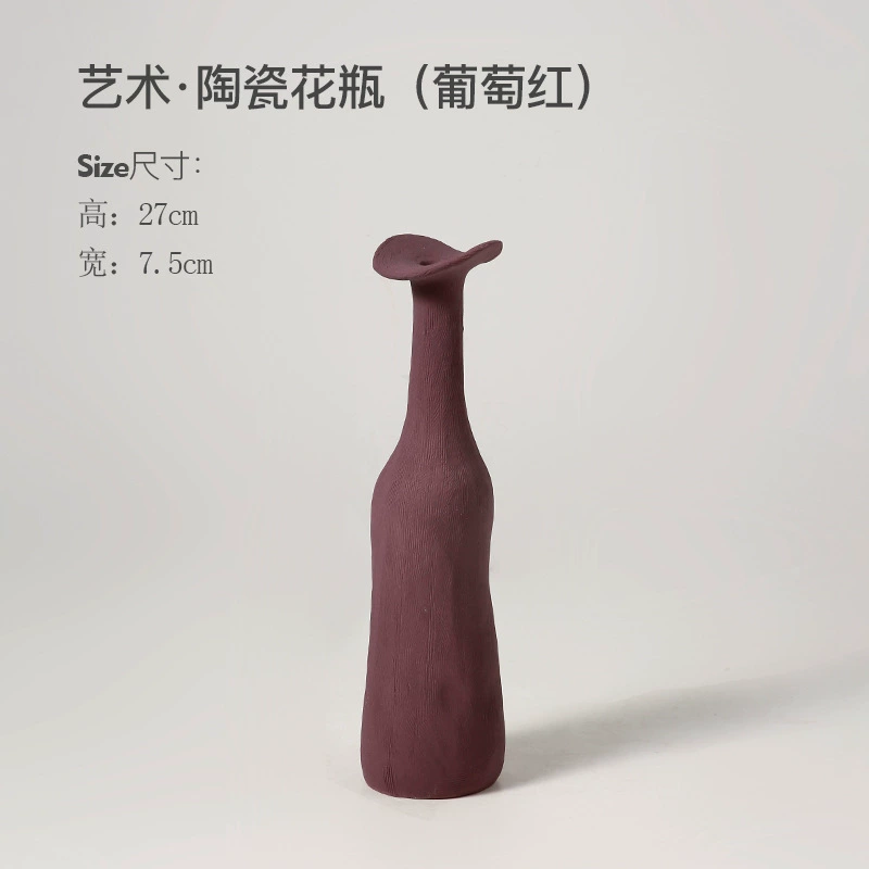 Ceramic decorations flower-shaped for living room, small vase, high-quality style, home decor