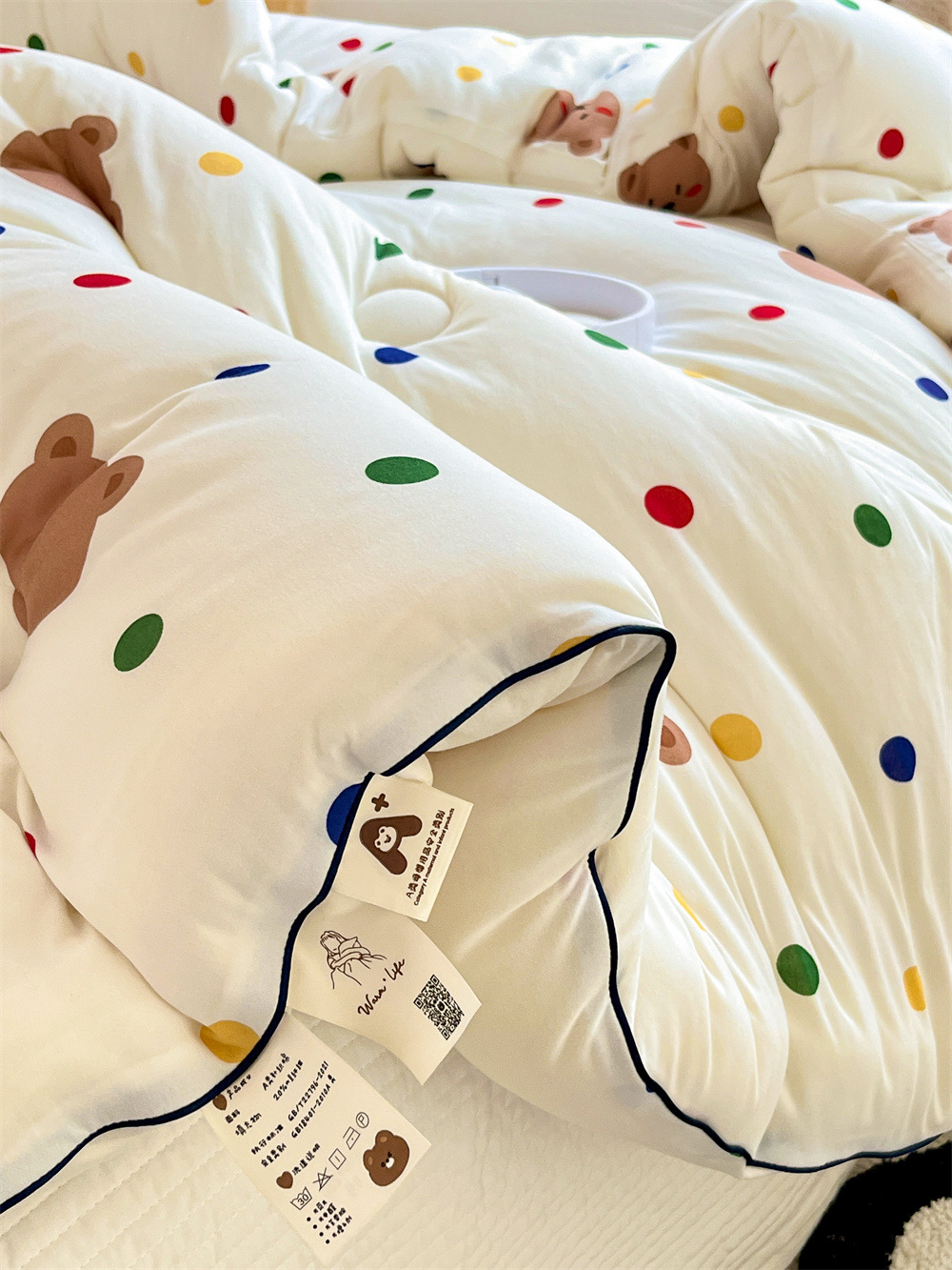 Edredón infantil de invierno, algodón de tejido de leche suave, 80% fibra antibacteriana, lavable y amigable con la piel