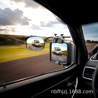 Car Clip-On Single-Arm Trailer Rearview Mirror, Universal Suv Blind Spot Auxiliary Mirror, Adjustable Extendable Rearview Mirror