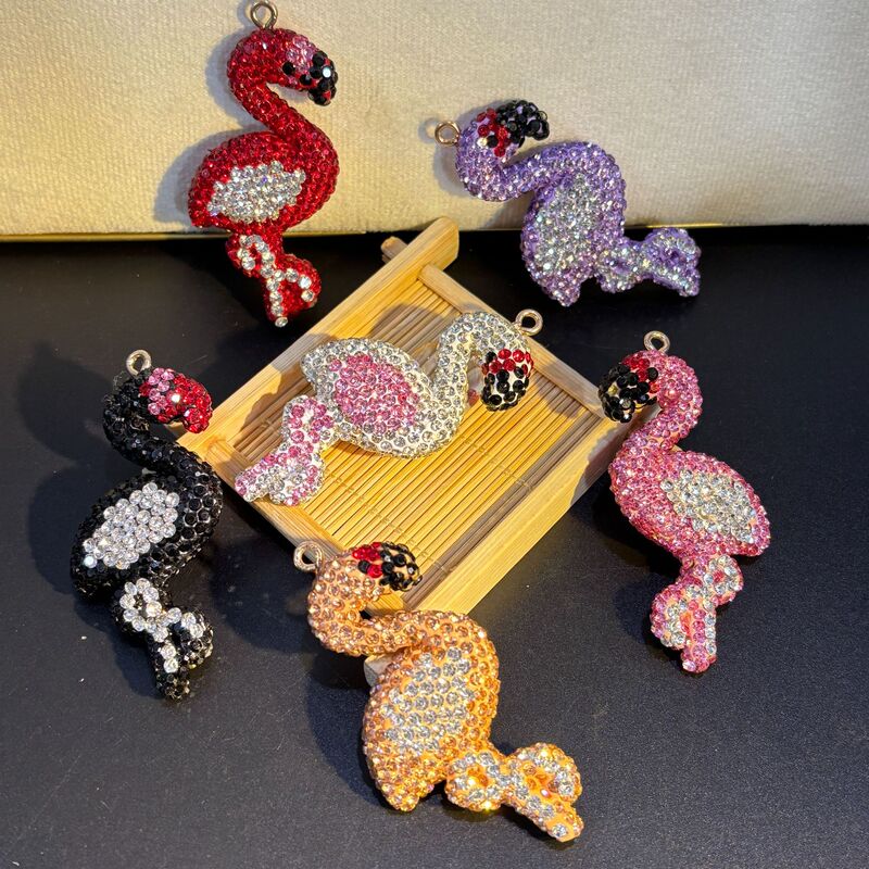 Amazon's Best-Selling Clay Rhinestone Flamingo Keychain Small Pendant Cute Sparkling Doll Accessories Wholesale Amazon's Best-Selling Clay Rhinestone Flamingo Keychain Small Pendant Cute Sparkling Doll Accessories Wholesale