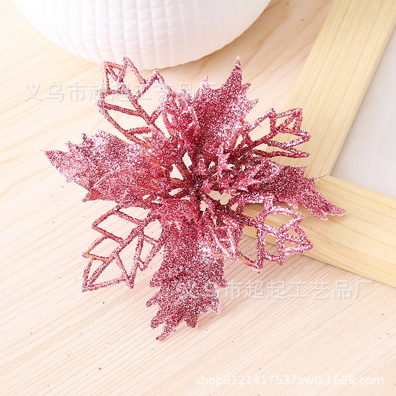 国境を越えた起爆金9cmプラスチックシミュレーション装飾花クリスマス花輪diy飾りクリスマスパーティー装飾メーカー