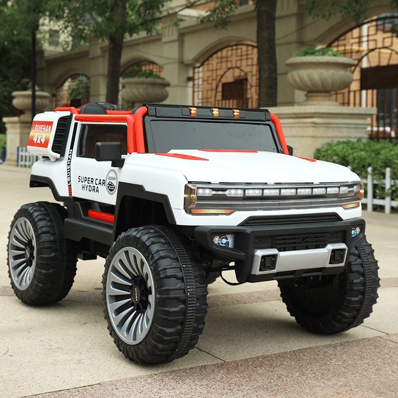 Nuevo vehículo todoterreno eléctrico para niños grande doble de gran tamaño 1-3 años de edad coche recargable de control remoto juguete del tesoro