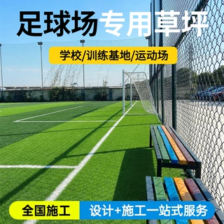 足球5cm填充塑料人造假草坪操场3公分厘米免冲砂人工仿真绿草皮
