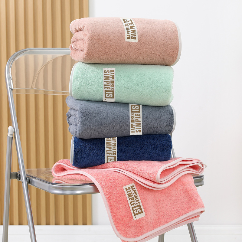 Class a Coral Velvet Bath Towel, Soft, Skin-Friendly, Water-Absorbent and Lint-Free, Large-Size Bath Towel for Adults and Kidsren, Home and Commercial Use