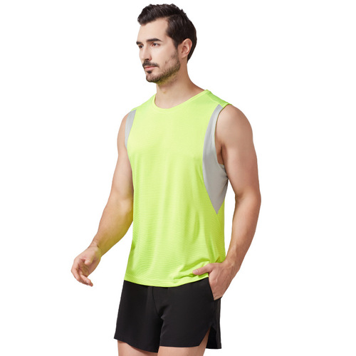 Sports vest for men, summer European and American loose thin outdoor training splicing breathable men's running quick-drying clothing