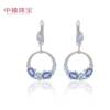 European style Red Wind ring Earrings natural Topaz Earrings S925 Sterling Silver gemstone Earrings Fade