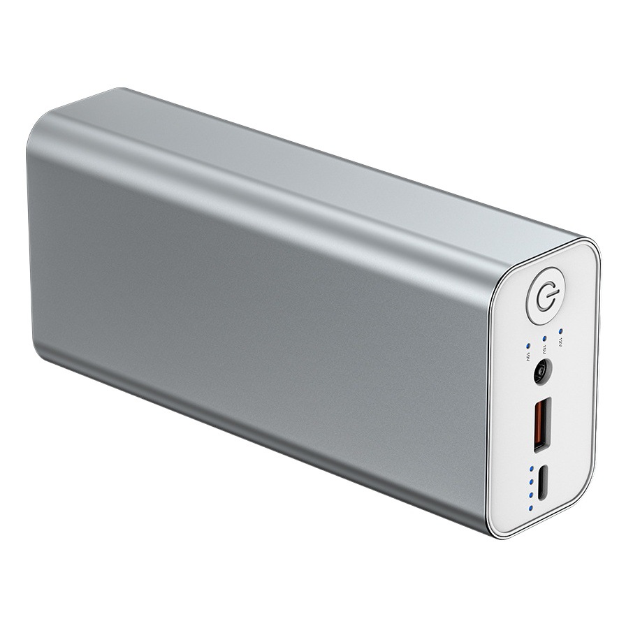 PD carga rápida 65W portátil banco de energía 30000 mA aleación de aluminio Puerto de CC 76W de alta potencia 19V fuente de alimentación móvil