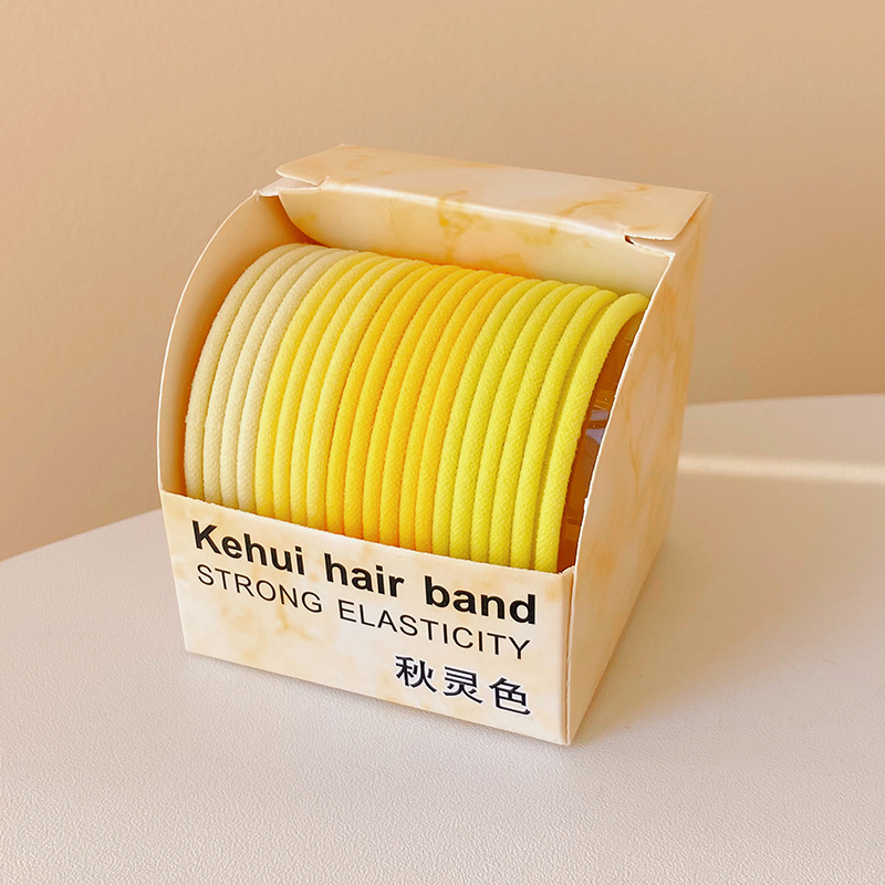 Cuerda de pelo banda de goma Nueva banda de pelo de color de gradiente de color cuerda de Pelo elástico de alta color simple no duele el pelo tocado pelo