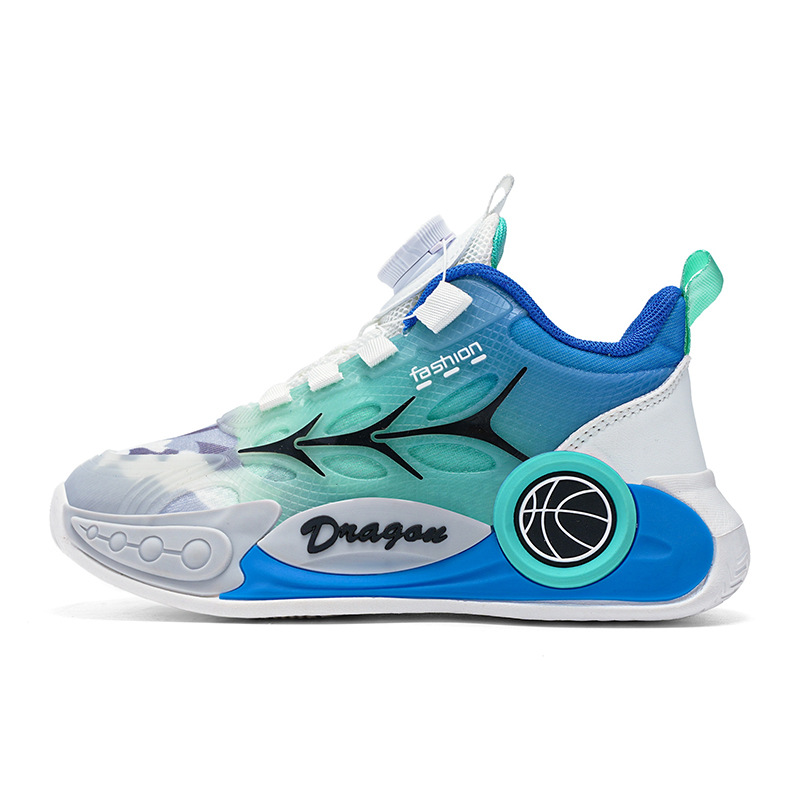 Dziecięce letnie buty do koszykówki dla średnich i dużych chłopców, modne buty zapinane na guziki, siatkowe, oddychające, sportowe buty dla dzieci_voghion.com