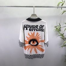 跨境欧美潮牌秋季男女新款 Ho提花polo领针织毛衣短袖 欧货平替