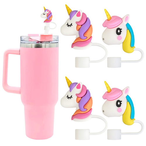 Food-grade rubber straw cover dust cover unicorn straw cap Stanley straw sleeve