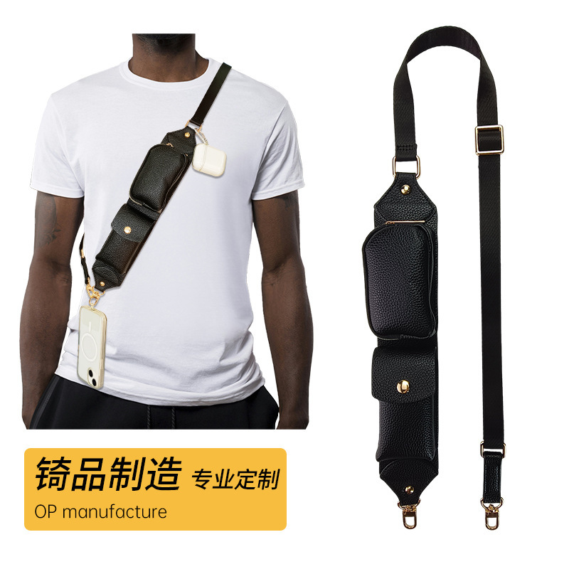 Mobile Phone Crossbody Bag Storage Strap Amazon Mobile Phone Bag Pu Leather Adjustable Portable Shoulder Strap Outdoor Multi-Function