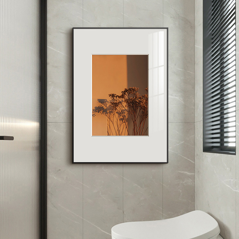 Waterproof Decorative Painting for Bathroom, Light Luxury and High-End Feel, Hotel Bathroom Wall Art, No-Drill Toilet Cover-Up Still Life Mural