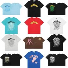 Sp5der��ʽ�߽�������ĸӡ��������Ů���޿��� oversize ����T��