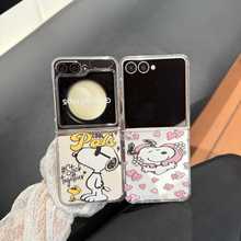 墨镜爱心史努比适用三星zflip7折叠屏手机壳zflip6保护套卡通新款