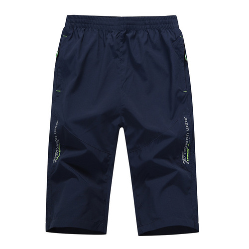 New men's sports pants, breathable summer large size shorts, seven-tenth pants, men's beach pants, one-stop shipping shorts for men 