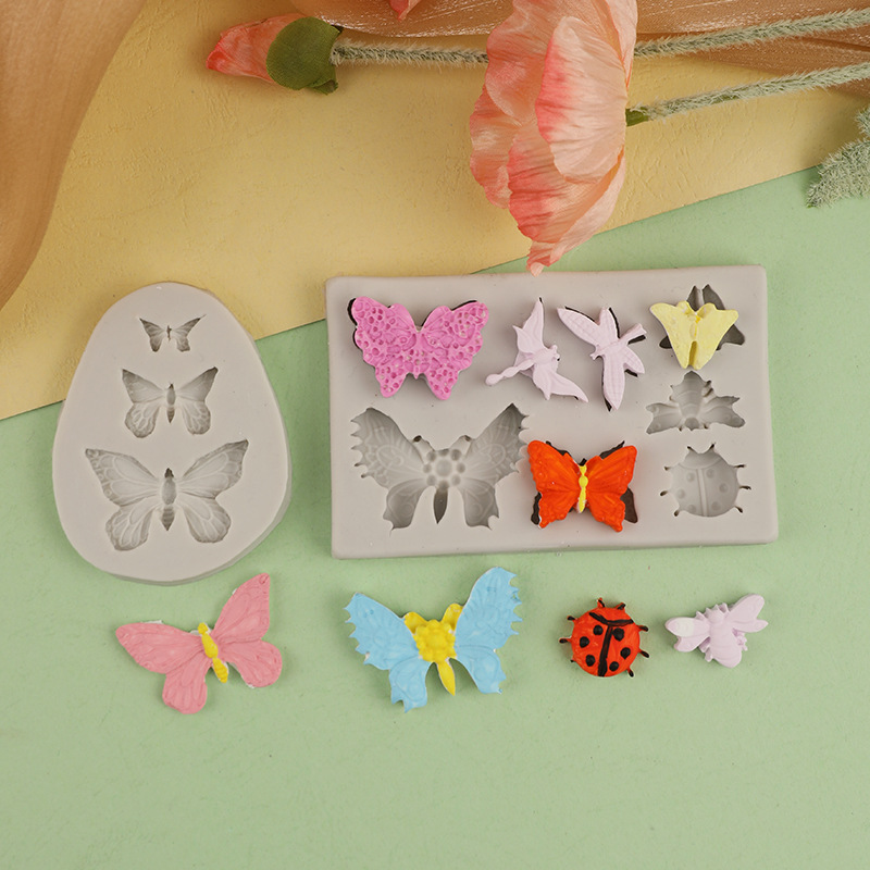 Transfronteriza Amazon múltiples mariposa fondant molde de silicona DIY hornear pastel de chocolate decorativo molde de silicona