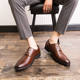 Korean Style Three-Joint Pointed Toe Inner Heightening Leather Shoes for Men British Business Formal Wear Casual Versatile Groom Suit Wedding Shoes