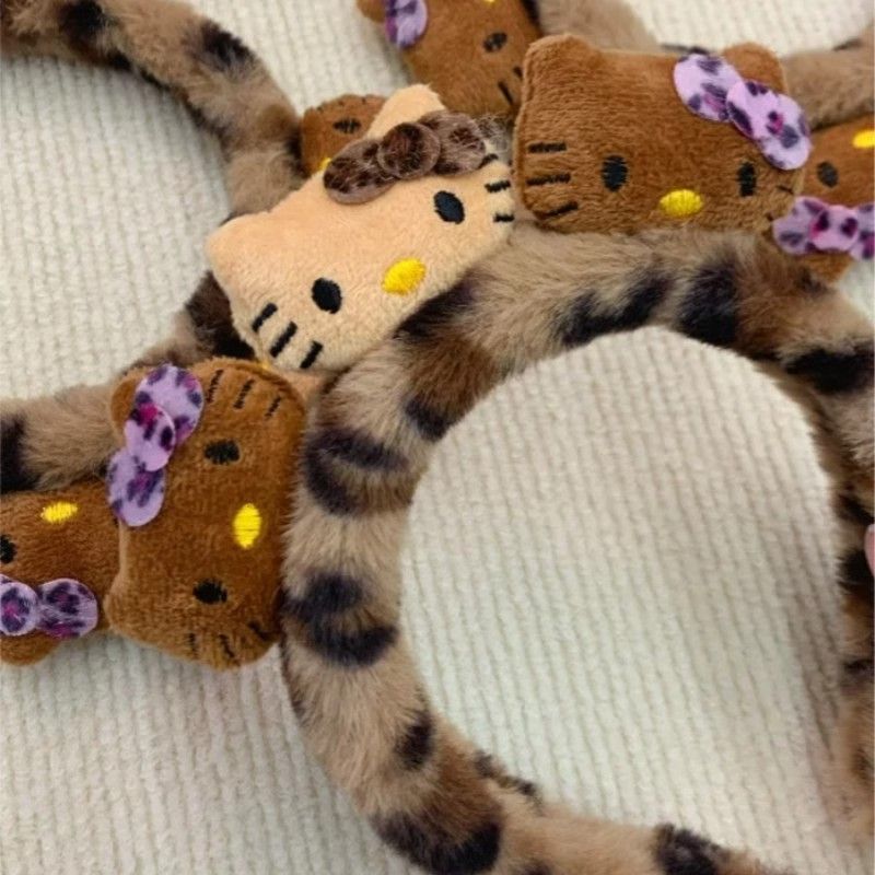 2024 nuevo lindo gato kt presión cabello lavado facial especial cabello de cabeza para mujeres de alto cráneo cabello de cabeza de cabeza de pelusa de otoño pasador de pelo