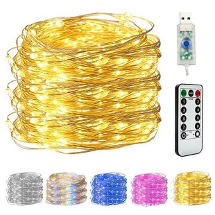 Wholesale led light string copper wire light string 8 function Christmas holiday decorative lights remote control light string led light string manufacturers