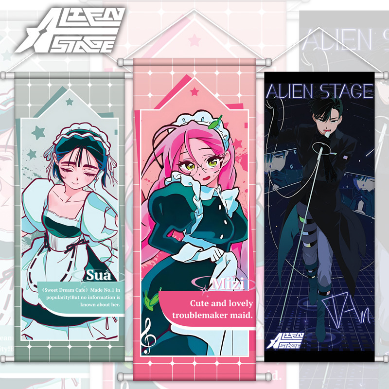 Alienstage Special-Shaped Stage Peripheral Hanging Painting Silk Poster Roll Animation Mizisuatillivanluka Alienstage Special-Shaped Stage Peripheral Hanging Painting Silk Poster Roll Animation Mizisuatillivanluka