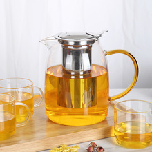 耐雅诗玻璃花茶壶新款高硼硅加长滤网茶水壶透明玻璃泡茶壶批发