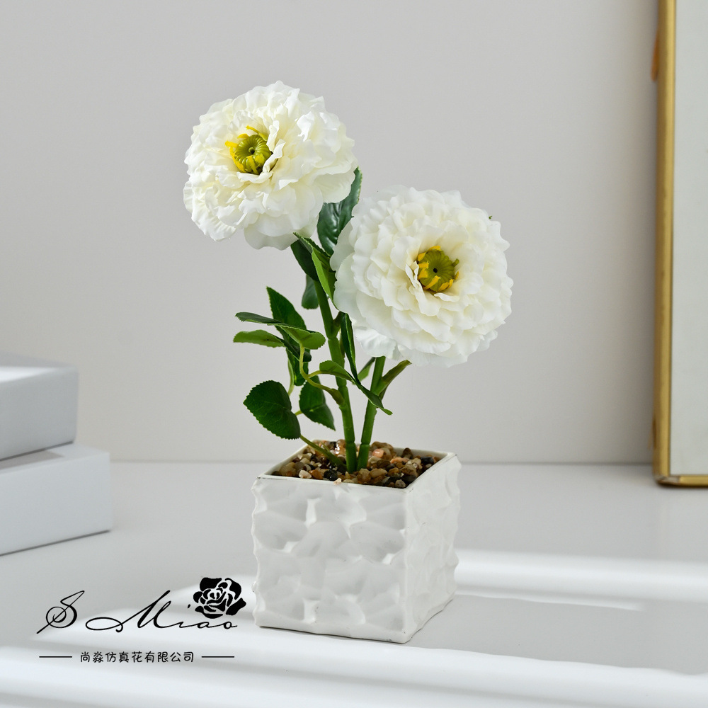 Creativo de dos cabezas Koi flor bonsai moda imitación maceta fotografía de flores falsas flores artificiales boda decoración decorativa image 8